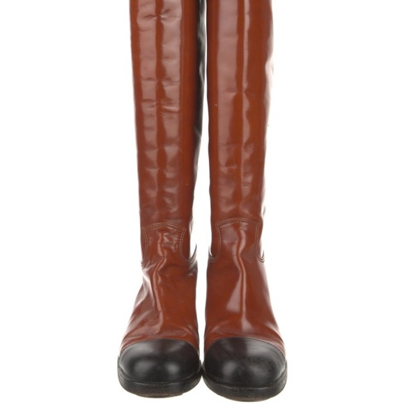 Vintage Chanel Cap Toe Riding Boots - Picture 3 of 5